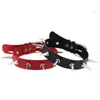 Punk Harajuku Choker Emo Spike Collar femme Femmes Femmes Men en cuir Rivets cloutés