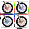 72Pcs Motorcycle Wheel Spoked Protector Wraps Rims Skin Trim Covers Pipe For Motocross Bicycle Bike Cool Accessories Color spoke sleeve