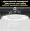 Korting E27 LED vervormbare vouwgarage lamp Super heldere industriële verlichting 60W 80W 100W UFO High Bay Industrial Lamp voor Warehouse