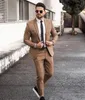 ブルゴーニュの男性ファッションスーツの結婚式のタキシードスリムフィットグルームウェアウエディングパーティーディナービジネススーツブレザー（ジャケット+パンツ+ネクタイ）