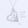 Sport Love Heart 925 Sterling Silver Pendantcollier Bijoux Beauté Gymnastique Femmes Pendentif Collier pour Femmes Fiançailles Fille Q0531