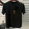 Mens T Gömlek Tasarımcı Mektuplar Baskılı Lüks Rahat Giyim Erkekler Kadınlar En Kaliteli Altın Toka Bronzlaştırma Mektup Pamuk T-Shirt Çift Boyutu S-2XL