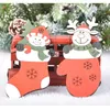 Kerstboom ornament Snowman Santa Claus herten houten hangers houten creatieve kerstbomen hanger gesneden decoraties bh4239 tyj