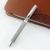 Długopisy żelowe wysokiej jakości pisanie pióra rolkowe z metalowym szarym i srebrnym klipsem klasyczne biuro materiały biurowe Canetas Luksusowe materiały