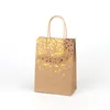 Bronzing Kraft Paper Bag Tote Bag Gift Wrap Stampa di moda Regali per le feste Imballaggio Borse per la conservazione RRF13385