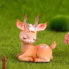 Novelty Items Cute Fawn Figurines,Mini Statue,Toy,Miniature Sculpture,Resin Deer Ornament,Kawaii Christmas Gifts,Cake Party Decoration,Crafts