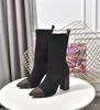 2022 Designer Boots Womens Socks High Heels Boots Knitted Elastic Shoes Autumn Winte Sexy Letter Martin Trainers Hige-Heeled Pointed Toes Top Quality 35-41 With Box