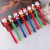 Party Supplies Office Stationery Creative Soft Pottery Ballpoint Pens Christmas Gifts Santa Claus Pen Writing Gift Xmas Decoration Prize