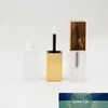 Frosted Transparent Square Shape Lip Glaze Tube Liquid Eye Shadow Concealer Gold Cap Empty Bottles Cosmetic Container Dw