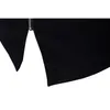 Maglione dolcevita da uomo moda patchwork PU manica in pelle design lungo uomo cardigan casual cerniera sottile nero tirare Homme 201221