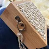 Bolsas de compras Moda Caja de madera Diseñador de paja Diseñador de mimbre Tejido Bolsos de mujer Cadenas de lujo Rattan Hombro Crossbody Summer Beach Bag 220301