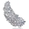 4,8 pollici enorme spilla di cristallo strass diamante marquise cristallo gioielli spilla da sposa extra large