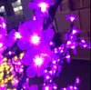 Outdoor LED Sztuczne Kwiat Wiśniowy Drzewo Light Choinki Lampa 0.8m Wysokość 110VAC / 220VAC Drop Drop Shipping