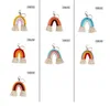Portachiavi arcobaleno intrecciato per donna Portachiavi nappa macramè Portachiavi Jewelry296U
