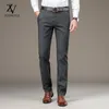 2021 Men's Business Casual Long Pants Suit Spring Autumn Fashion Pants Male Elastic Straight Formal Trousers Plus Big Size 29-40 220212
