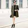 Winter Womens Leather Jacket Warm Big Fur Collar Long Leather Coat Balck Outerwear Slim Fit Overcoat Plus Size S5XL 201030