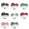 Parent-child Beanie 8 Colors Winter Warm Adult Kids Knitted Caps Outdoor Sports Beanies Plaid Wool Hat Festive Party Hats CYZ2860