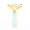 DHL Rose Quartz Face Slimming Rollers Mini Massager Crystal Facial Jade Beauty Rollers Skin Care Tools Jade Portable Cute Massager