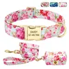 Dog Collars Leashes Personalized Custom Dog Collar Leash Set Printed Engraved Idtag Pet Treat Pouch Snack Bag For Small Medium La 266l