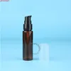 Wholesale 30ml PET Amber Bottle Empty Refillable Lotion Pump Cosmetic Container Packaging Jar 100pcs/lotgood quantity