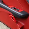 Rode Auto Binnendeur Handvat Window Switch Panel Trim voor Dodge Challenger 2011 Up Auto Interieur Accessoires