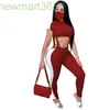 New Women 2 Piece Set Designer Waist-exposed Short Sleeve Suspender Trousers Tracksuit Club Fashion Tight Long Pants Casual Sports Suit N01