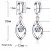 Lange kwastje oorbellen sieraden 925 sterling zilver roteren mode wilde zirkoon kristal voor vrouwen