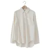 Casual Basic Shirts Blouses Hot Sales Women Fashion Korean Preppy Style Design Tops Pocket Cute Sweet White Button Shirt 3011 T200322