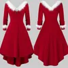 Nouveautés Femmes Vintage Santa Robe De Noël Imprimé Robe Dames À Manches Longues Robes Sexy Xmas Party Festival Robe S-3XL