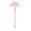 Rouleau de Jade 4 en 1 pour soins du visage, masseur 100% pierre de Quartz Rose naturelle, rouleau de Massage de beauté, outil de détox de la peau