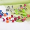 20st Body Arts Colorful Stainless Steel Dice Barbell Curved Eyebrow Rings bars Tragus Piercing