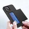 Uchwyt karty kredytowej z podwójną warstwą miękki tpu twardy komputer pc Odporny na szokowe obudowy telefoniczne dla iPhone'a 14 13 12 Mini 11 Pro XS Max XR 7 8 Plus Samsung S4253531