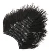 VMAE 160g Clip Ins 12 à 26 pouces 100% cheveux brésiliens indiens malaisiens couleur naturelle Extensions de cheveux humains Non traités