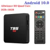 T95 Super Android 10.0 Caixa de TV Allwinner H3 2GB RAM + 16GB 2.4G WiFi HD Ott Media Player PK X96Q X96