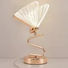 Papillon abat-jour lampes de nuit nordique lampe de Table de chevet or moderne chambre Hall Restaurant lampe de bureau pour salon