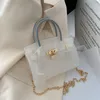 HBP Neue Frauen Handtaschen PVC transparente Platin -Bag -Kette Laser kleiner Tasche weibliche europäische und amerikanische Modedesigner 5 Farbgroßhandel