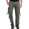 Męskie spodnie Męskie Cargo Multi Pocket Ogólna męska bawełniana bawełniana spodnie armia casual joggers mężczyźni plus rozmiar 42