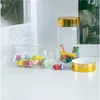 47*90*34mm 100 ml Bouteilles En Verre Glod Bouchon À Vis Bocaux Pour Bonbons Liquides Cadeau Écologique 24 pcs Livraison Gratuite