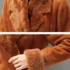 New Sheepskin Faux Fur Coat Thick Artificial Suede Coats Women Winter Lambs Wool Thicken Warm Shearling Jackets Women LJ201106