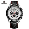 FORSINING Automatisch mechanisch herenhorloge Sport mannelijk klok Top echt leer waterdicht herenhorloge 0321214R