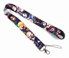 2021 Vente en gros 20pcs Sangles de téléphone portable Charmes Demon Slayer Kimetsu no Yaiba Lanyard Clés de mode Mobile Neck ID Badge Holders Pendentif cadeau