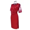 Robe de Mere Elegant Lace Plus Size Mother of the Bride Dresses Half Sleeve Evening Party Dresses Vestido Madrinha228K