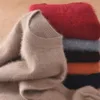 Мужчины Pullovers 100% норки кашемировые вязание свитеры новая мода зима густые теплые пуловеры мужчина свитер бесплатная доставка lj201009