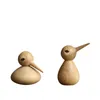 Птица с шипами, креативный подарок, украшение из цельного дерева ручной работы в скандинавской Дании, кукольная резьба по дереву, птица, мягкий декор 201214954237