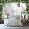 Пользовательского Mural обои 3D Rose занавес Wedding House Theme Hotel Restaurant Backdrop обои для стен 3 D Papel De Parede