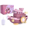 B1 Cute Cartoon Spray Boat, with Universal Wheel, Colorful Lights& Sound, Add Water Spray to Simulate Smoke, Christmas Kid Gifts, 2-1