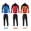 Yarış ceketleri lixada erkekler bisiklet ceket kış giyim seti rüzgar geçirmez uzun kollu forma ceket 3d yastıklı pantolon pantolon ceket1