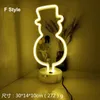 Neon Sign USB LED Decoration Unicorn Flamingo Lamp Moon Rainbow For Home Kid Room Bedside Night Light Neon Light with base