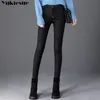 Толстые зимние теплые джинсы скинни для женщин, женские бархатные джинсовые брюки с высокой талией, уличная одежда, эластичные брюки размера плюс 220216