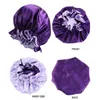 Silk Night Cap Hat Hair Clippers Double Side Wear Women Head Cover Sleep Cap Satin Bonnet For Beautiful -Wake Up Perfect Daily Factory Sale CPA3306